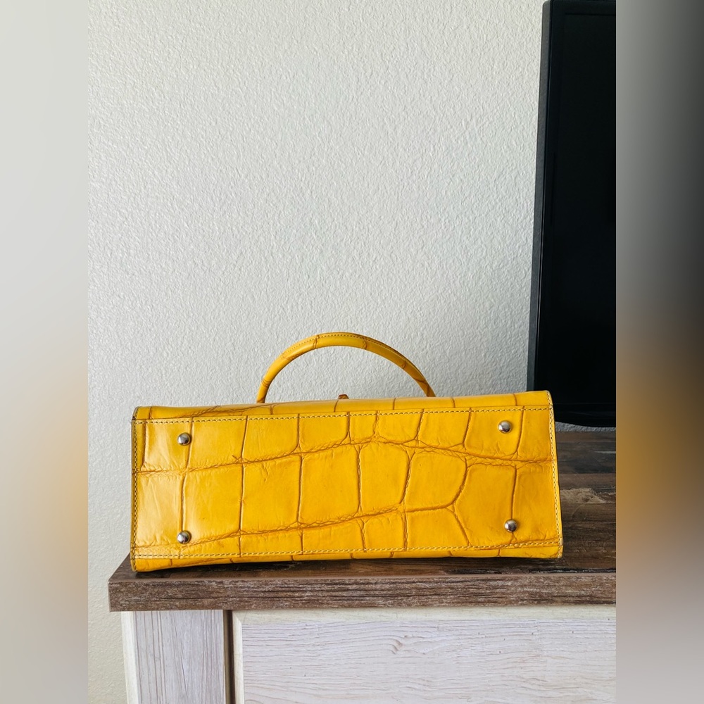 Dooney & Bourke Croc Embossed Alto Leather Shoulder Bag -MADE IN ITALY - Picture 9 of 16